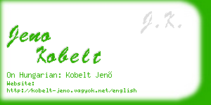 jeno kobelt business card